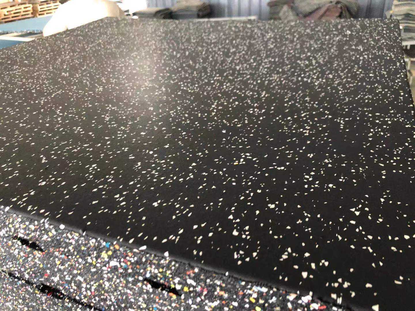 Protective Floor for Gym Fitness Rubber Sheets Colorful EPDM Flecks Exercise Floor Mat Sheets 20mm & 30mm & 40mm