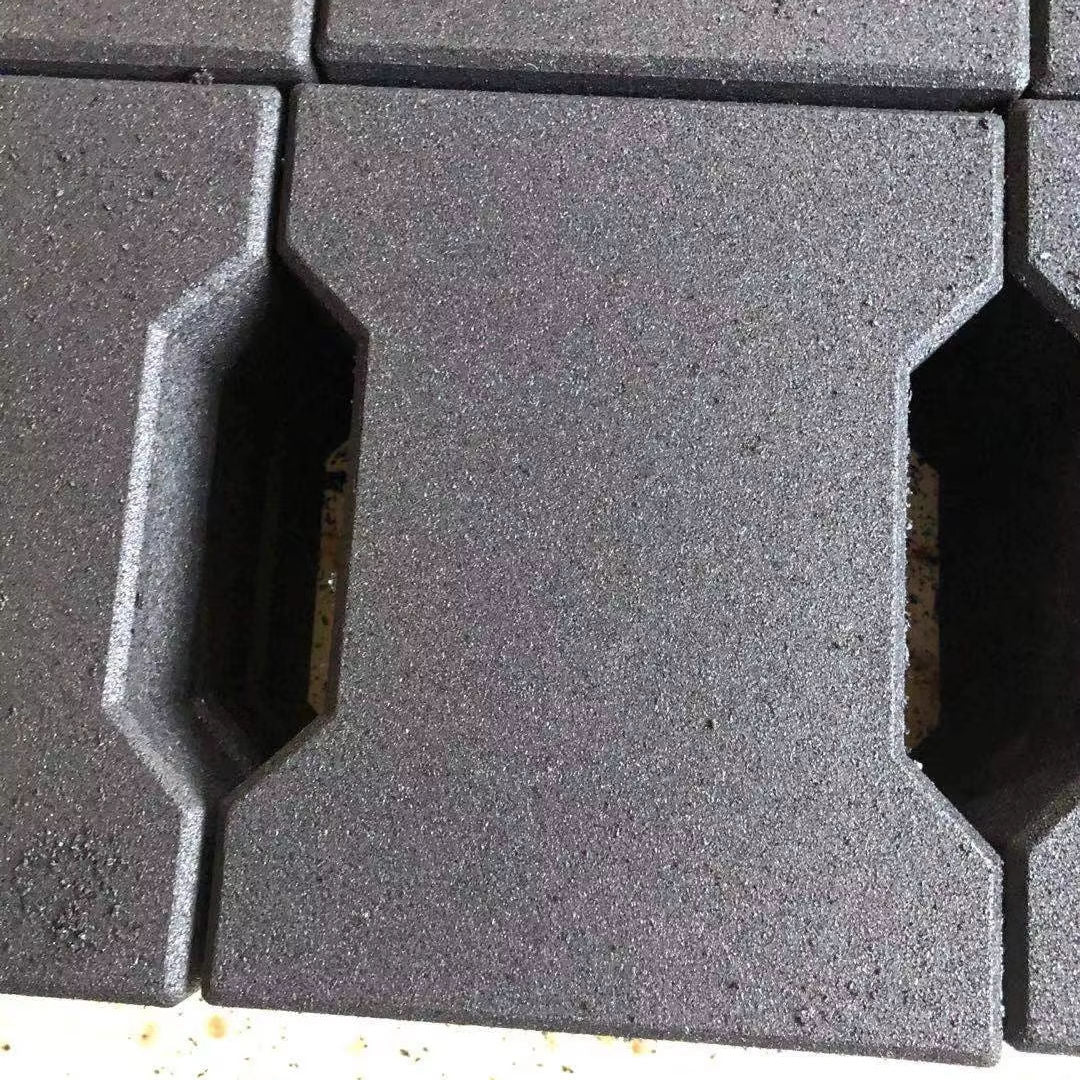 Interlocking Dog Bone Shape Rubber Flooring Tiles for Playground & Garden Walkway Custom Cutting & Moulding Services Available
