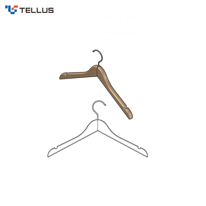 工厂OBP-1回收环保高品质塑料衣架服装店机库加厚设计机库