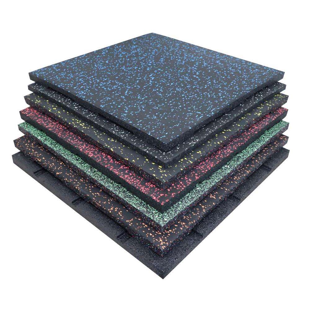 Protective Floor for Gym Fitness Rubber Sheets Colorful EPDM Flecks Exercise Floor Mat Sheets 20mm & 30mm & 40mm