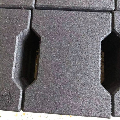 Interlocking Dog Bone Shape Rubber Flooring Tiles for Playground & Garden Walkway Custom Cutting & Moulding Services Available