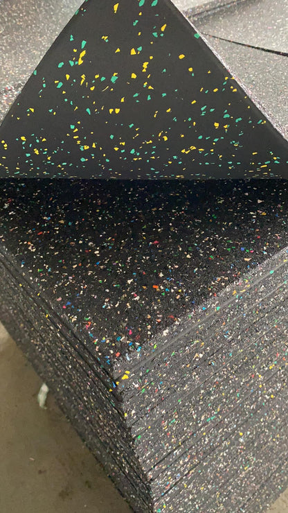 Protective Floor for Gym Fitness Rubber Sheets Colorful EPDM Flecks Exercise Floor Mat Sheets 20mm & 30mm & 40mm